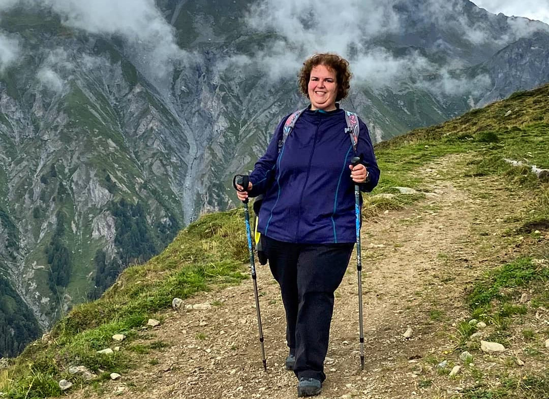 Alexandra Baumann beim Wandern