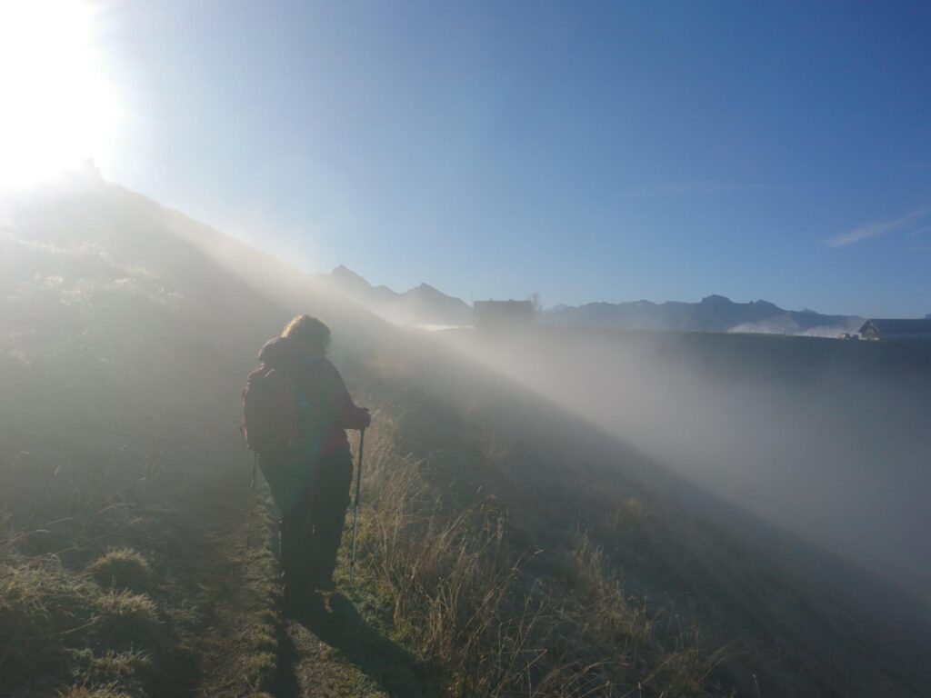 Herbstwanderung in den Bergen, Chli Aubrig
